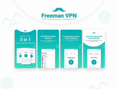 Googleplay Screenshots For Freeman VPN app brand design screenshots ui ux web website