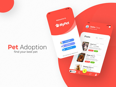 Pet Adoption App ux webdesign