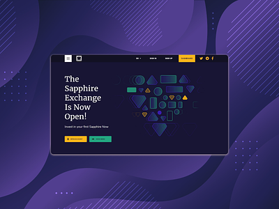 Landing page for an online exchange branding crypto design exchange flat minimal ui web website