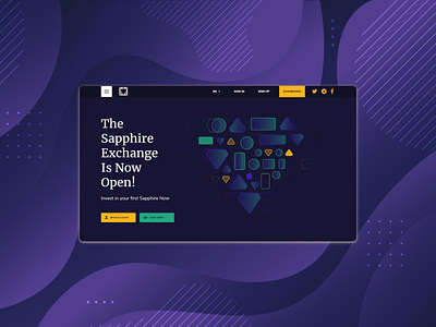 Landing page for an online exchange