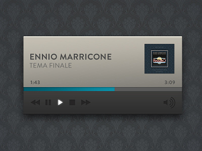 Daily UI #009 - Music Player 009 daily ui ennio marricone music player