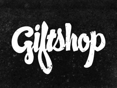 Giftshop Logo band brush script custom lettering hand drawn logo