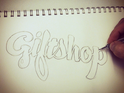 Giftshop Logo Sketch custom logo sketch