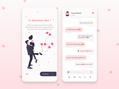 Valentine Day ! ❤️ ( FREE SOURCE ) app design challenge couple design illustration ios love uidesign user experience user flow user interface uxdesign valentine valentine day valentines day