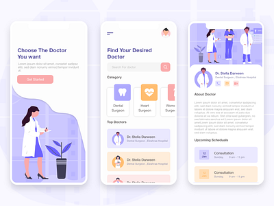 Doctor App ( FREE SOURCE ) app design categories design doctor doctor app illustration ios services uidesign user experience user flow user interface ux uxdesign