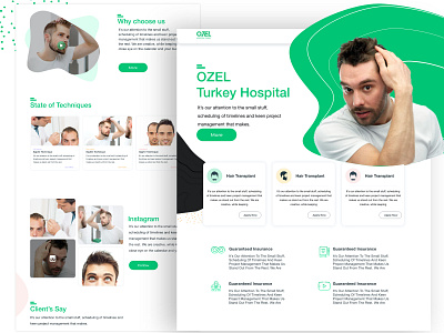 Ozel Website app design branding design hair trasplant uidesign uiux user experience user flow user interface uxdesign