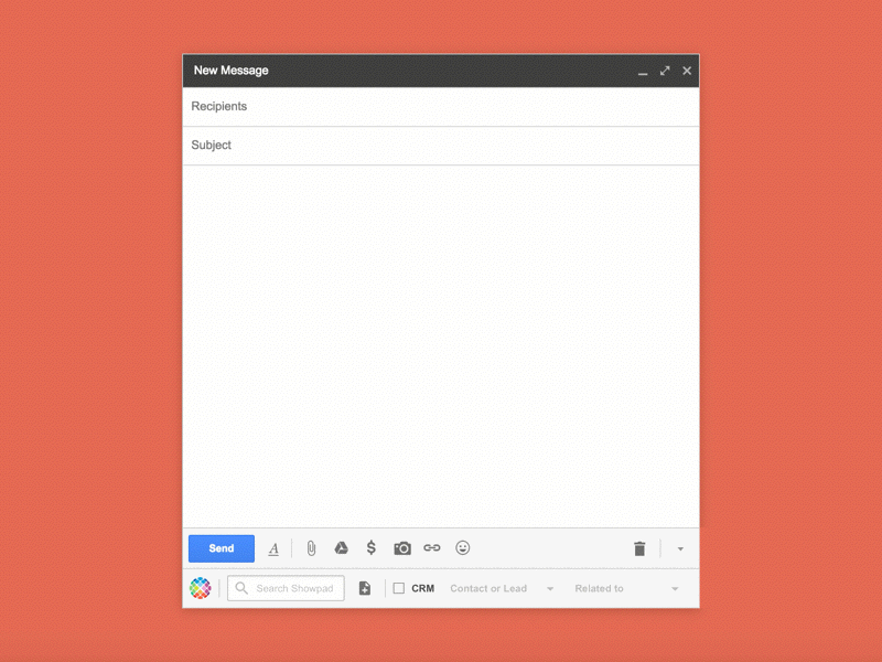 Showpad for Gmail: Quick Search chrome extension gmail plugin search ui