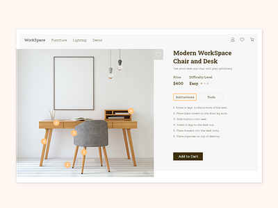 Furniture Website Adobe XD