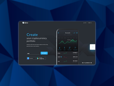 Crypto landing crypto design flat front end design landing page minimal ui web website