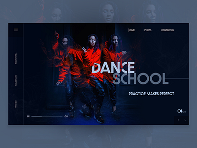 dance branding dance dance studio design icon landingpage typography ui ux web website