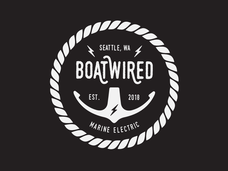 Boatwired Marine Electric logo by Brandon Feely on Dribbble