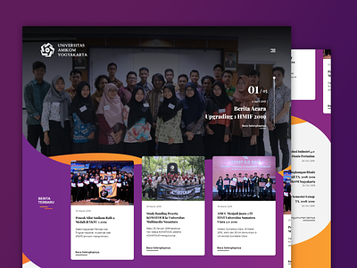 Redesigned University of AMIKOM Yogyakarta Web Design amikom college design landing page ui web website