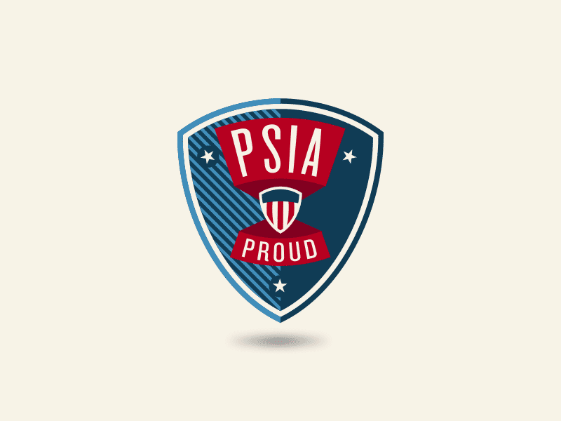 PSIA-AASI Badges america badge blue clean flat knockout red white