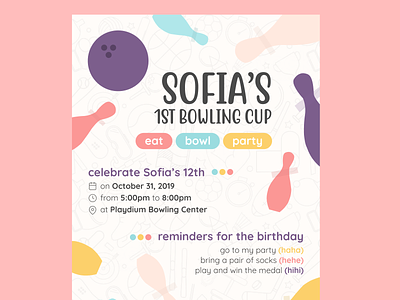 Bowling Party Invitation birthday party bowling figma invitation invitation card invitation design