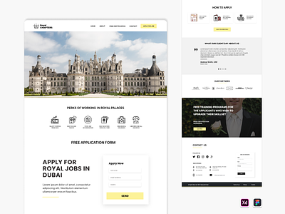 UI Design Project | Landing Page | Job Application Page