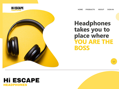 Escape Headphone adobe xd ui web web design website