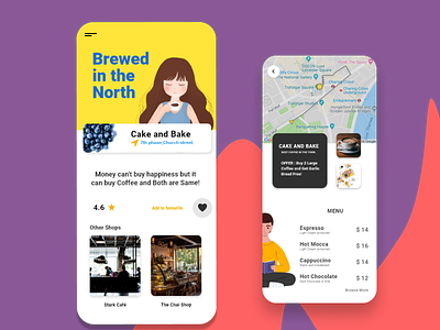 The Coffee Shop App adobe xd ui ux
