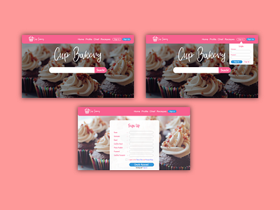 Cake website Landing page | UI adobexd cake cake shop cupcake design front end frontend login design shop signup signup design ui uidesign uiux ux web webdesign website