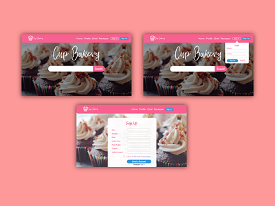 Cake website Landing page | UI