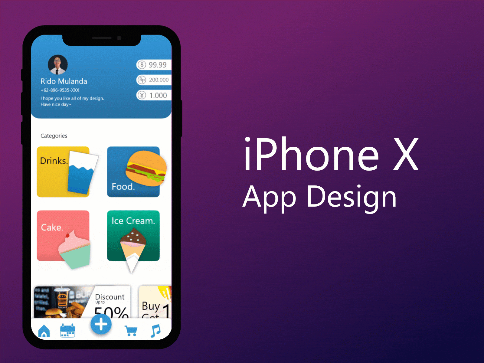iPhone X/Xs UI Design | Mart