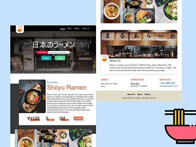 Nihon no rāmen adobexd design japan japanese food noodles ramen ui ui design uiux ux