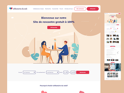 Celibataires du web app branding design graphic design illustration illustrator ui ux web website