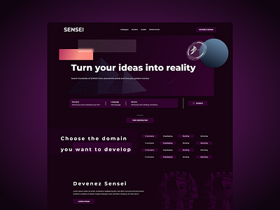 SENSEI branding design ui ux web website