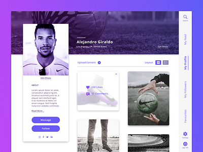 Daily UI Challenge: Day 6 User Profile