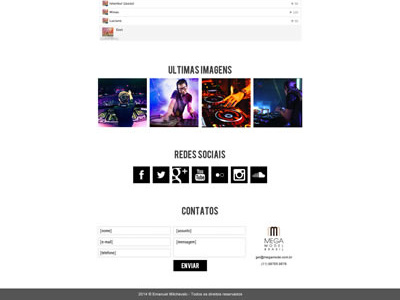 Brazilian DJ - Single Page design dj eletronic flat homepage layout music simple ui ux white
