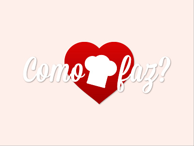 Como Faz Logo brand concept cooking design graphic design kitchen logo red white