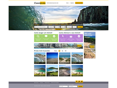 Classipraias beach digital graphic design interface layout rent a house service ui ux