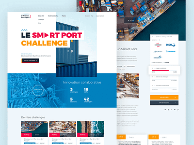 Concept pour le Smart Port Challenge flatdesign site ui uiux ux ux ui web design website