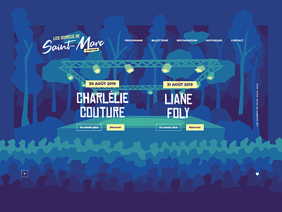 Les Soirées de Saint-Marc festival illustration music music festival ui ux website