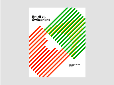 2018 FIFA World Cup Poster brazil fifa minimalism soccer switzerland world cup