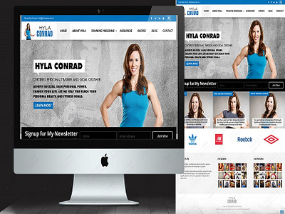 Hyla Conrad Personal Trainer Website Design