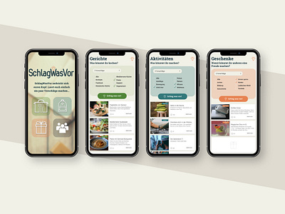 "SchlagWasVor" - ui/ux app design app design application cx cyphersx phone app schlagwasvor ui ux