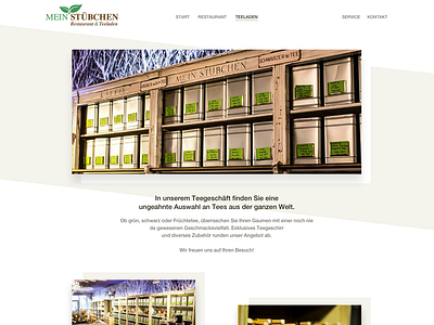 Website design "Mein Stübchen" (Teashop-Site)