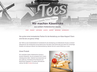 Tees GmbH · Throwback 2014 Website Project cheese cyphersx development ui ux webdesign website