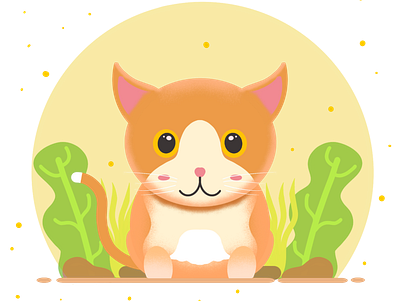 The cute cat animation app apple college commission design flat illustration flatdesign hire icon illustrator like product simple ui vector web