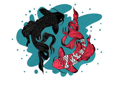 The koi illustration