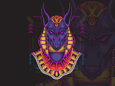 the anubis illustration design