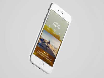'Trip' app for road-trips, hikes and city-tours roadtrip travel app ui design ux design