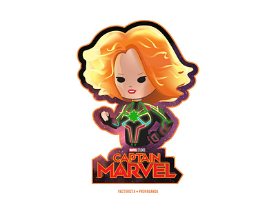 Captain Marvel dribble avengersendgame caricature coreldraw designs illustration illustrator marvel vector