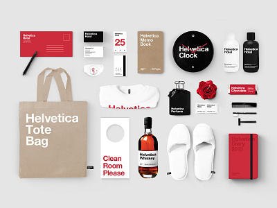 Helvetica Hotel Branding branding helvetica hotel