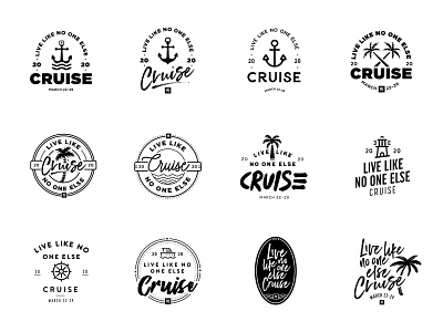 2020 Cruise Logo Options branding cruise design lockup logo typography