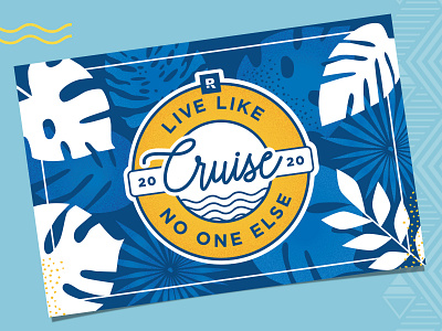 Cruise Postcard 3 cruise design floral illustration leaves logo postcard vector
