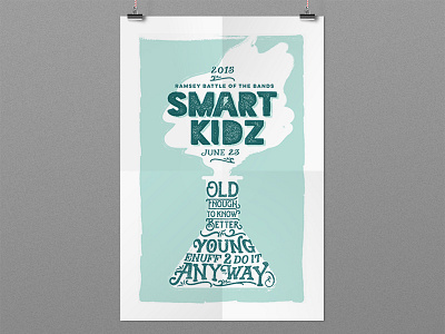 Smart Kidz BOTB Poster 2 color blue typography