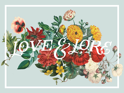 Love & Lore logo creative flowers logo lore love typography vintage wedding