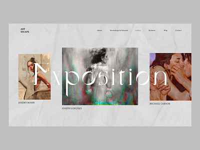ART ESCAPE web site concept design ui ux web webdesign