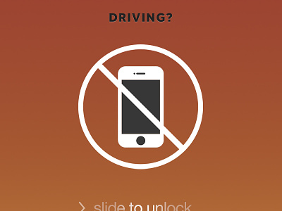No Sign driving iphone lock screen texting wallpaper